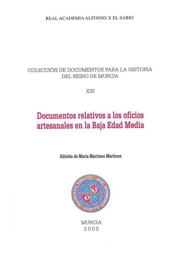 Documentos relativos a los oficios artesanales en la Baja Edad Media