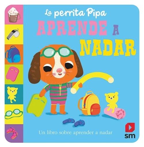 La perrita Pipa aprende a nadar. 