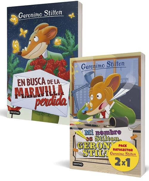 Pack Ratolector (2 Vols. - Geronimo Stilton) "Mi nombre es Stilton, Geronimo Stilton / En busca de la maravilla perdida"