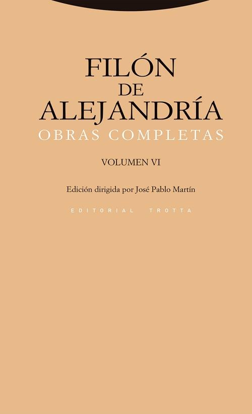 Obras completas - Volumen VI "(Filón de Alejandría) Sobre el decálogo / Las leyes particulares 1-4". 