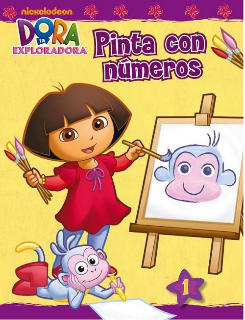 Pinta con números "(Dora la exploradora)". 