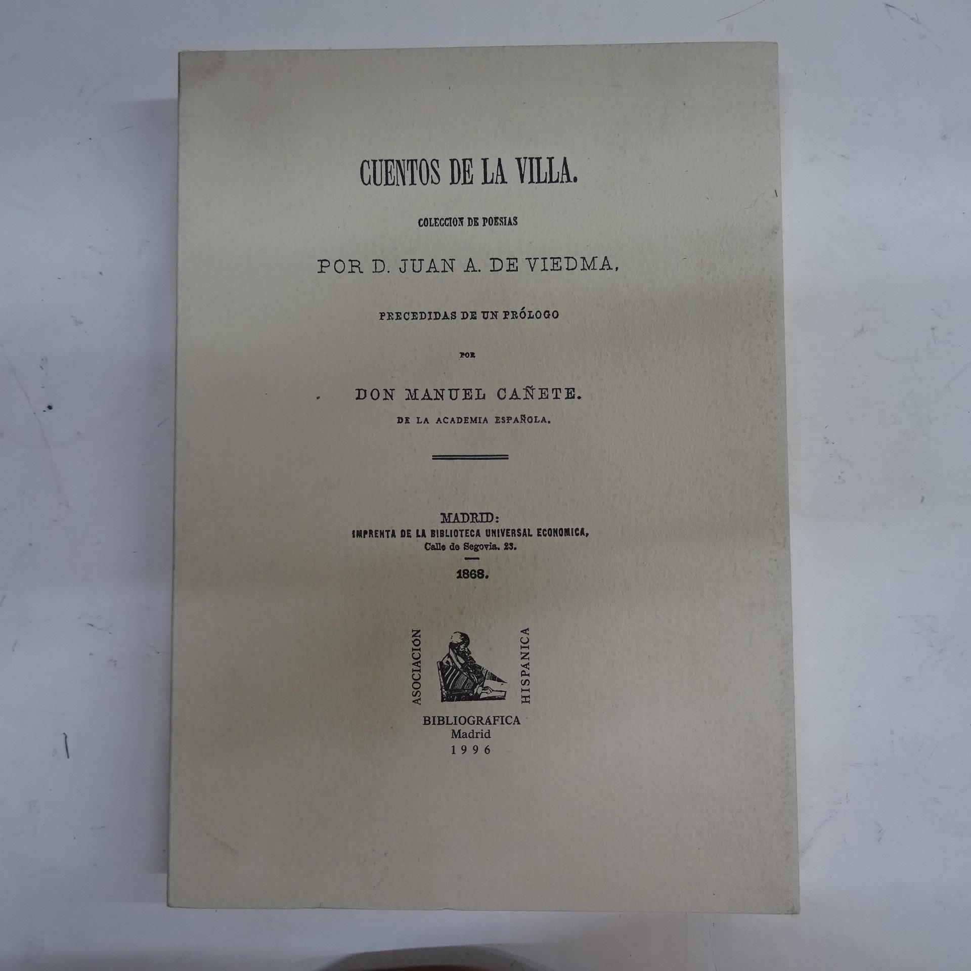 Cuentos de la Villa. Colección de poesias
