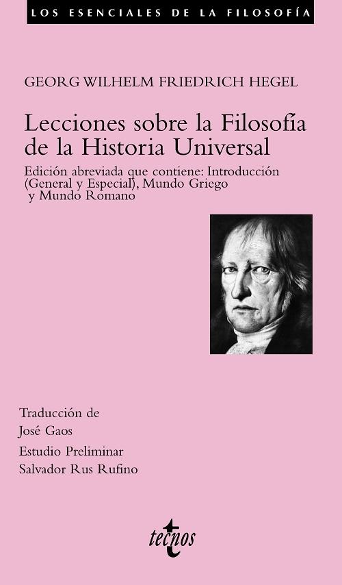 Lecciones sobre la Filosofía de la Historia Universal. 