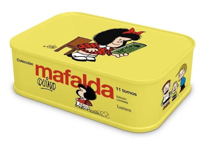 Colección Mafalda (Caja metálica - 11 volúmenes) "(Edición limitada)". 