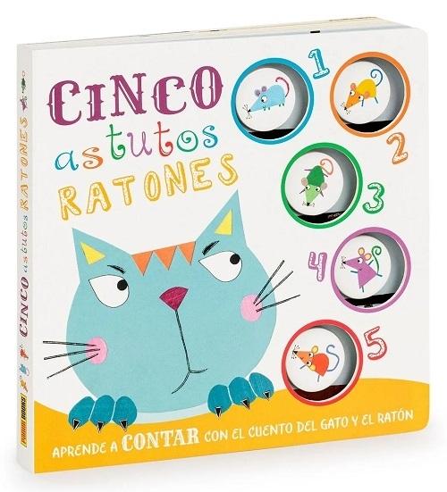 Cinco astutos ratones "Aprende a contar con el cuento del gato y el ratón". 