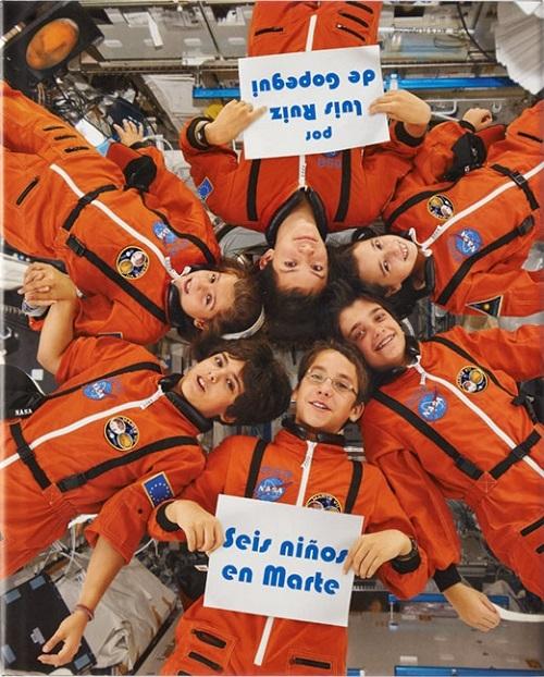 Seis niños en Marte.