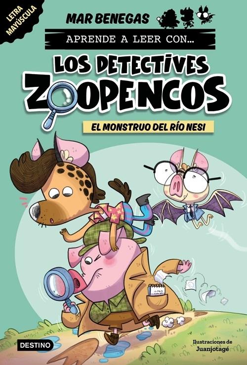 El monstruo del río Nesi "(Aprende a leer con... Los detectives Zoopencos - 1) (Letra mayúscula)"