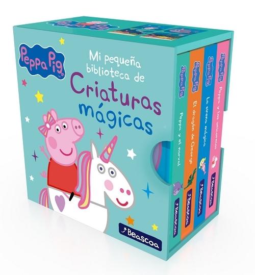 Mi pequeña biblioteca de criaturas mágicas (Estuche 4 Vols.) "Peppa y los unicornios / La sirena mágica / El dragón de George / Peppa y el narval"