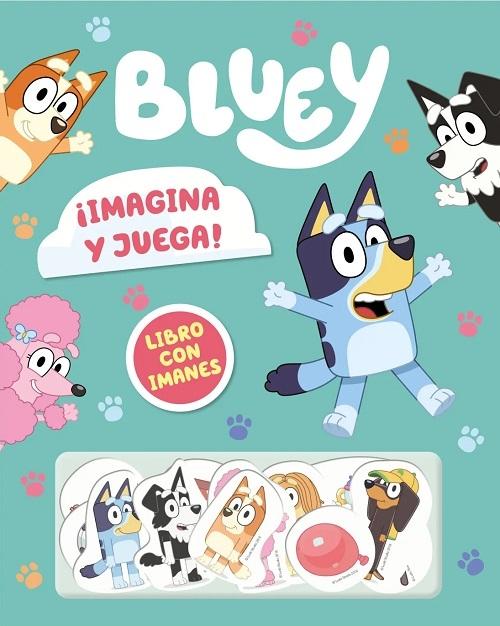 ¡Imagina y juega! "(Bluey. Libro juguete) Libro con imanes"