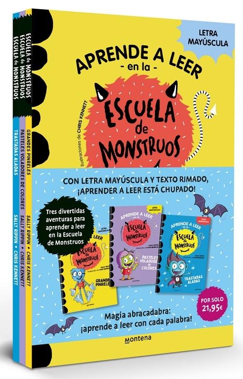 Aprender a leer en la Escuela de Monstruos (Pack con los libros 4, 5 y 6) "(En letra mayúscula)"