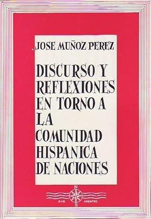 Discurso y reflexiones en torno a la Comunidad Hispánica de Naciones "Sus fundamentos, consecuencias y posibilidades"
