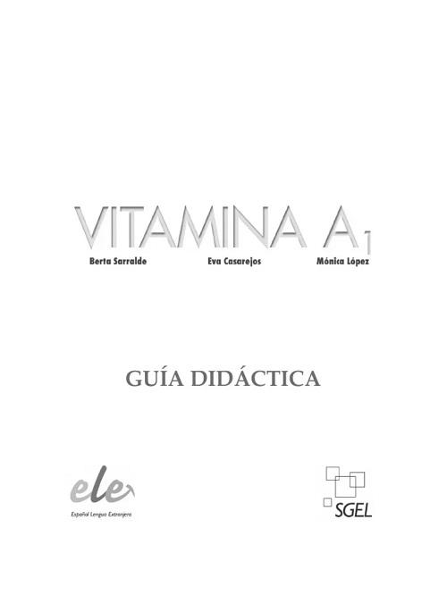 Vitamina A1. Guía didáctica