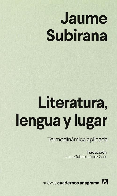 Literatura, lengua y lugar "Termodinámica aplicada"