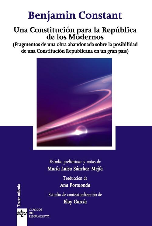 Una constitución para la república de los modernos "(Fragmentos de una obra abandonada sobre la posibilidad..."