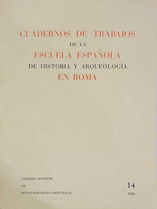 Cuadernos de Trabajos de la Escuela Española de Historia y Arqueología en Roma - 14