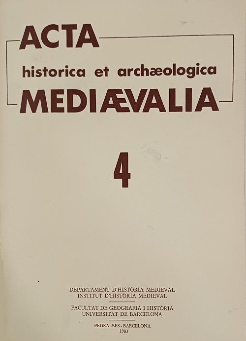 Acta historica et archaeologica mediaevalia - 4