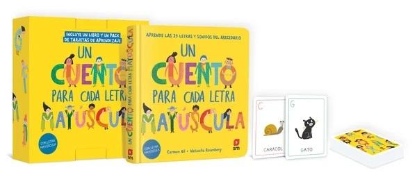 Un cuento para cada letra mayúscula (Pack Libro + Tarjetas de aprendizaje) "Aprende las 29 letras y sonidos del abecedario"