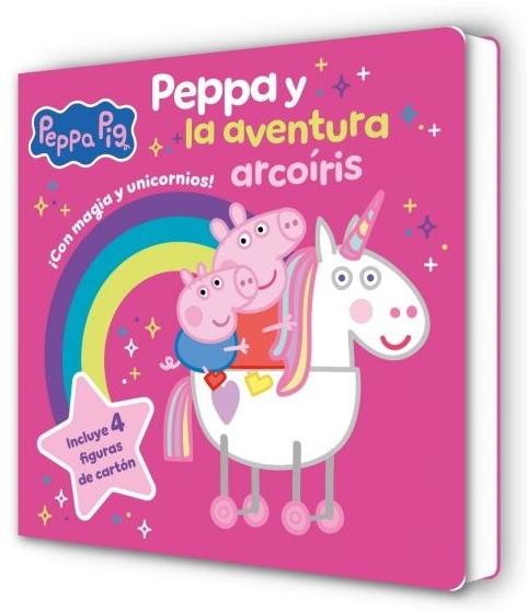 Peppa y la aventura arcoíris "¡Con magia y unicornios! (Incluye 4 figuras de cartón) (Peppa Pig)"