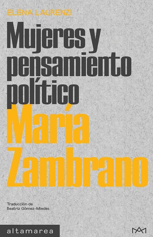 María Zambrano "(Mujeres y pensamiento político)"