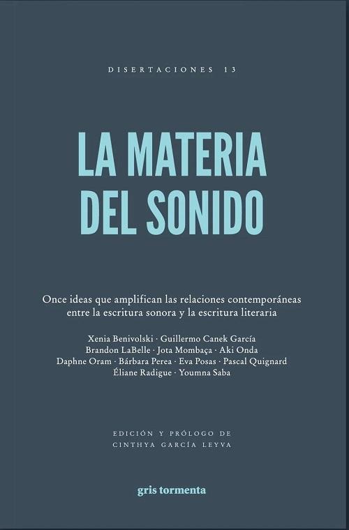 La materia del sonido "Once ideas que amplifican las relaciones contemporáneas entre la escritura sonora y la literaria"