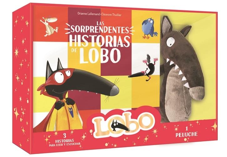 Las sorprendentes historias de Lobo "(3 historias para leer y escuchar + 1 peluche)"
