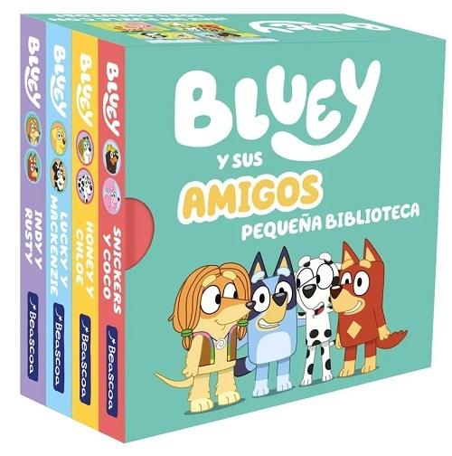 Bluey y sus amigos. Pequeña biblioteca "(Estuche 4 Vols.) (Bluey. Libro juguete)"