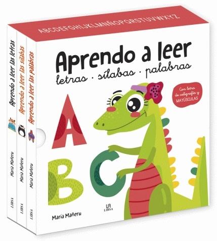 Aprendo a leer "(Estuche 3 Vols.) Letras. Sílabas. Palabras (Con letra de caligrafía y mayúsculas)"