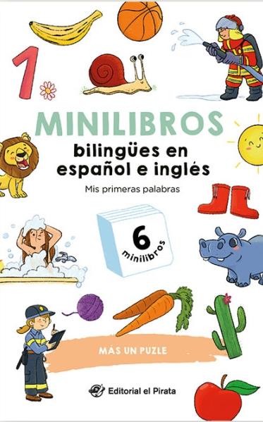 Minilibros bilingües en español e inglés "Mis primeras palabras (6 minilibros + 1 puzle)"