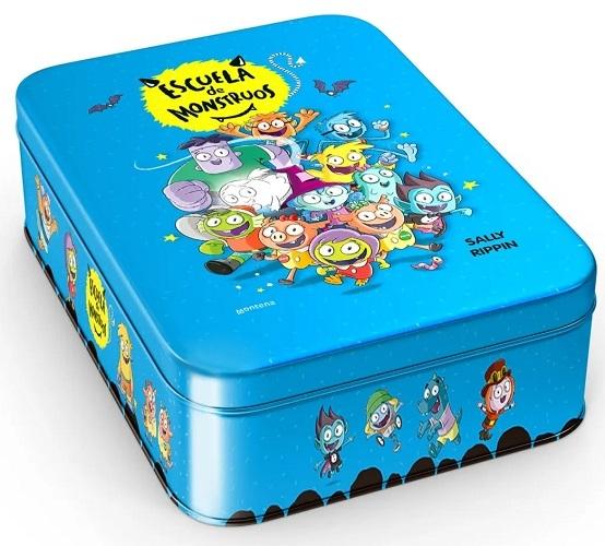 Escuela de monstruos (Caja metálica - 8 libros) "(Aprender a leer en escuela de monstruos) (Letra mayúscula)"