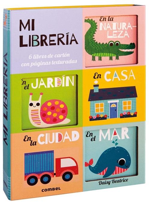 Mi librería "6 libros de cartón con páginas texturadas"