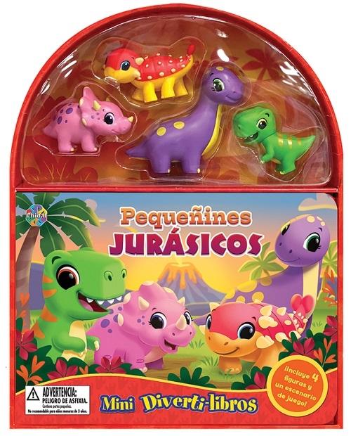 Pequeñines jurásicos "(Mini Diverti-Libros) (Incluye 4 figuras y un escenario de juego)"