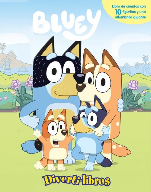 Bluey "("Diverti-Libros") (Libro de cuentos + 10 figuritas + alfombrilla gigante)"