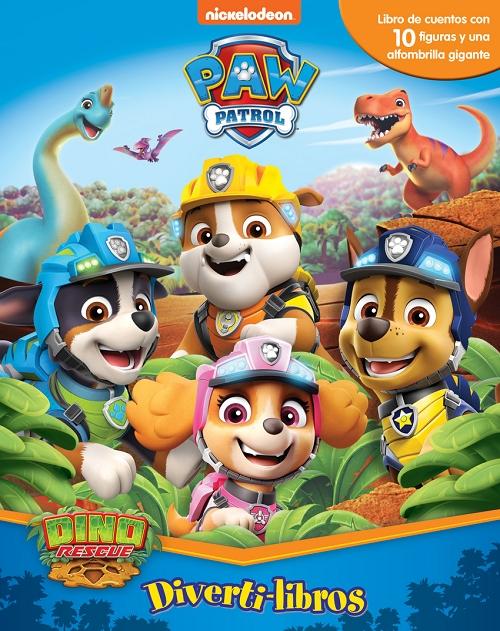 Dino Rescue / La Patrulla Canina (Paw Patrol) "(Diverti-libros) (Libro de cuentos + 10 figuras + alfombrilla gigante)"