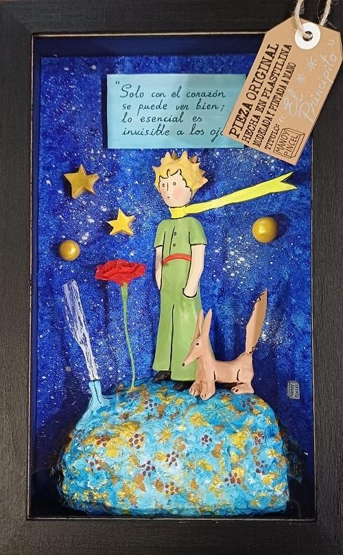 Tintín en el espacio "Pieza original. Hecha en plastilina. Modelado y pintada a mano"