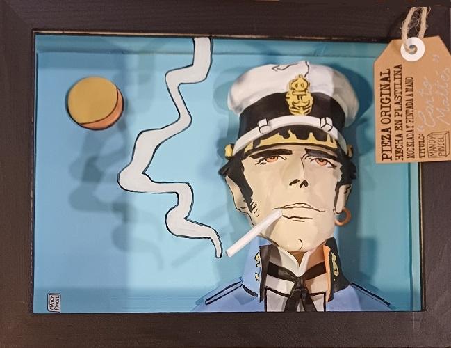 Corto Maltés "Pieza original hecha en plastilina. Modelado y pintada a mano"