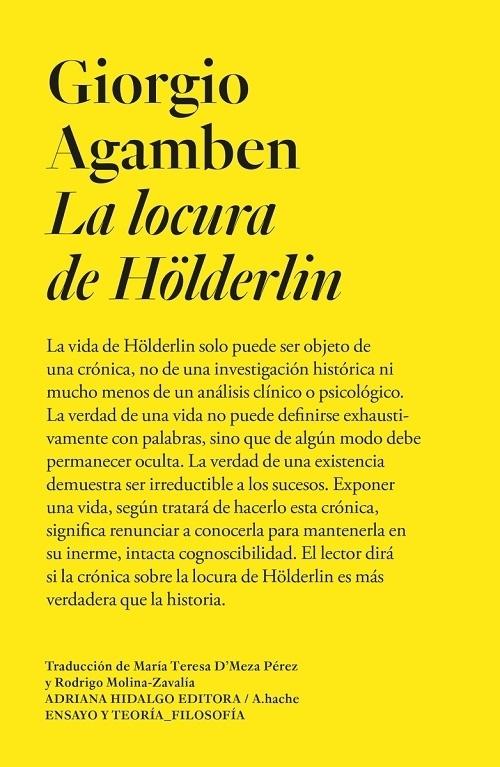 La locura de Hölderlin "Crónica de una vida habitante 1806-1843"