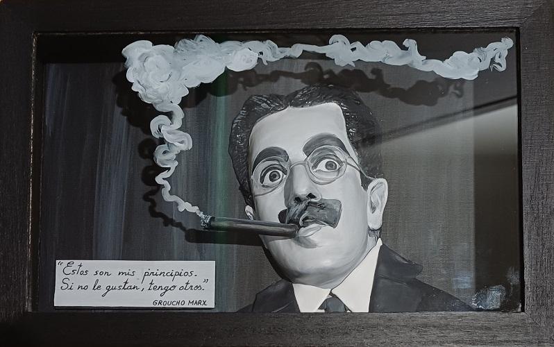 Groucho Marx "Pieza original hecha en plastilina. Modelado y pintada a mano"