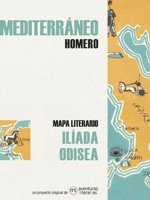 Mediterráneo. Homero (Mapa literario) "Ilíada. Odisea"