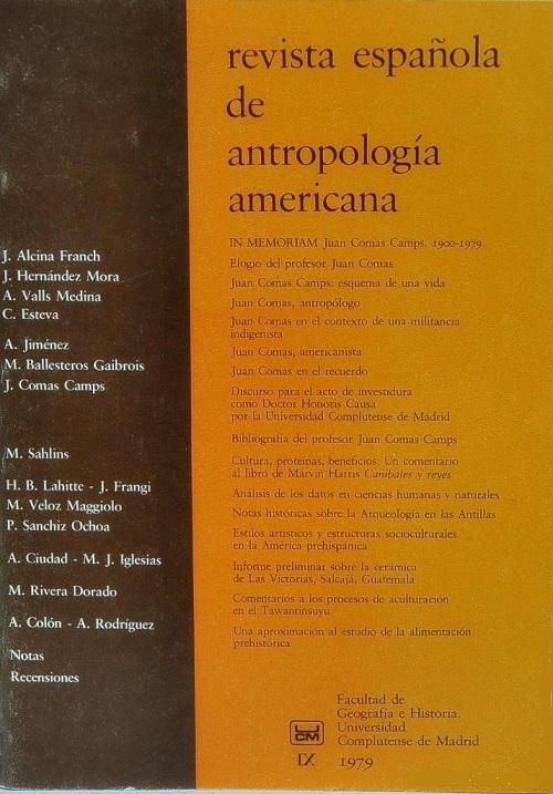 Revista Española de Antropología Americana - IX (1979)