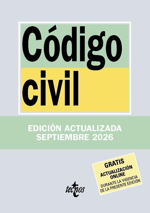 Código Civil "Edición actualizada Septiembre 2026"