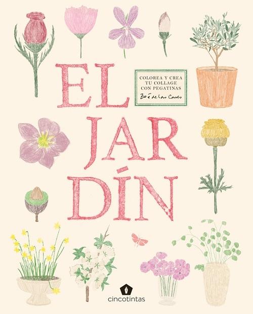 El jardín "Colorea y crea tu collage con pegatinas"