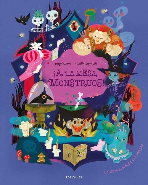 ¡A la mesa, monstruos! "Un libro acordeón con solapas"